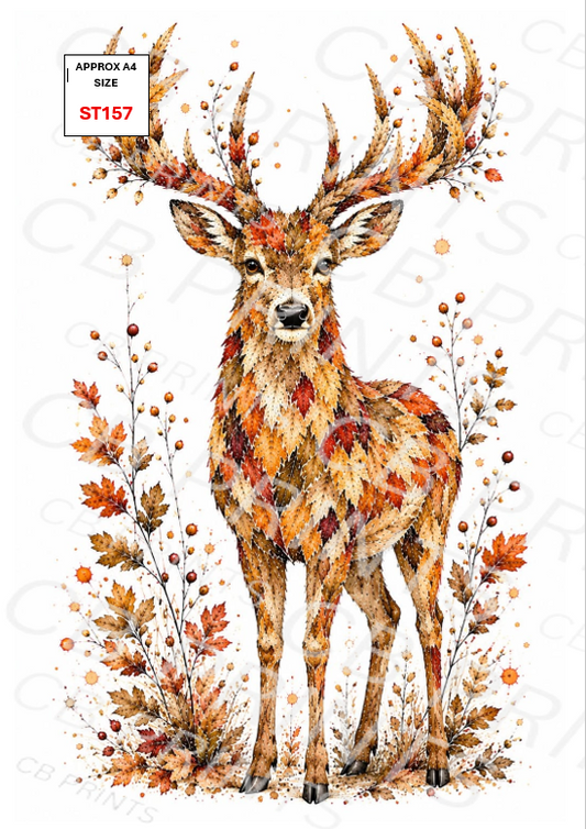 Stag Decoupage Print ST157 | Mulberry Paper