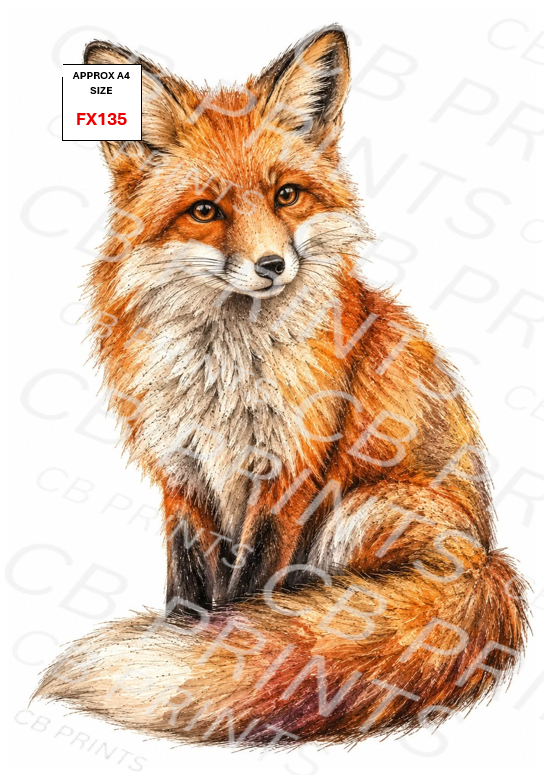 Fox Decoupage Print FX135 | Mulberry Paper