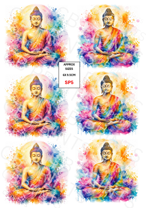 Buddha Decoupage Paper Print SP5 | Mulberry Paper | CB Paper Prints