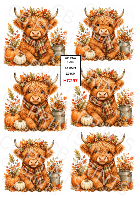 Highland Cow Decoupage Print HC297 | Mulberry Paper