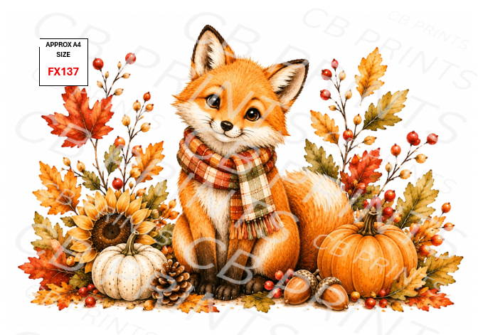 Fox Decoupage Print FX137 | Mulberry Paper