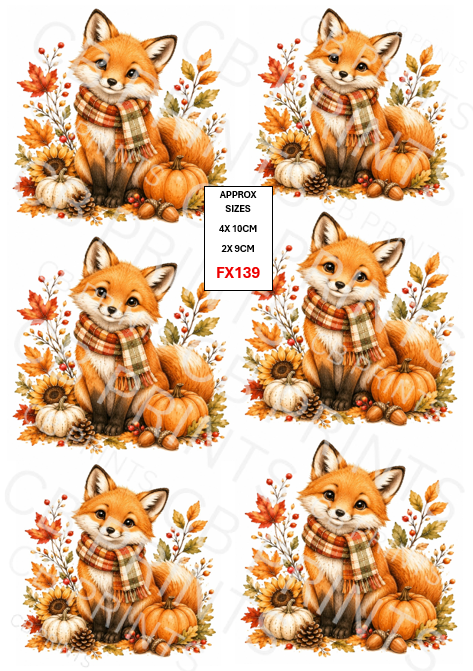 Fox Decoupage Print FX139 | Mulberry Paper