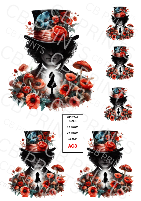 Alice in Wonderland Decoupage Print AC3 | Mulberry Paper