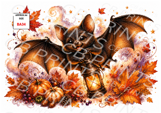 Bat Decoupage Paper BA34 – Mulberry Paper Print