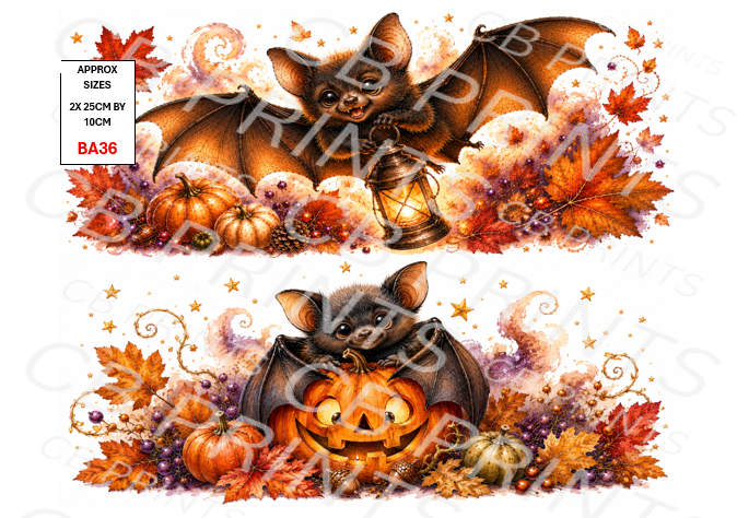 Bat Decoupage Paper BA36 – Mulberry Paper Print