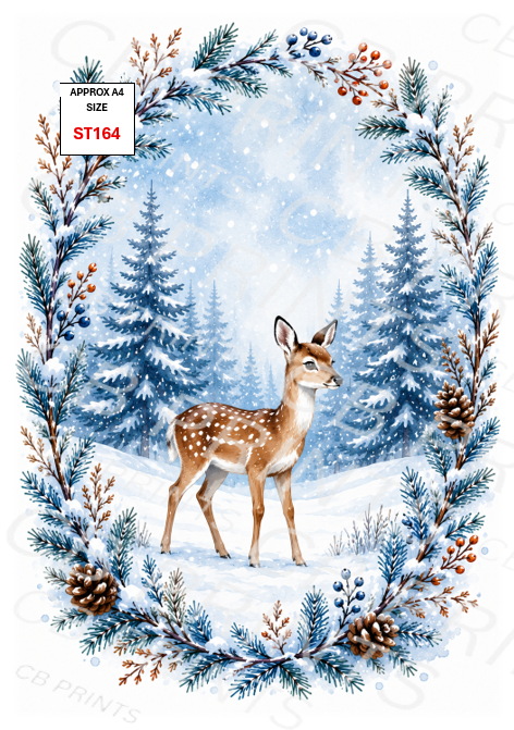Stag Decoupage Print ST165 | Mulberry Paper