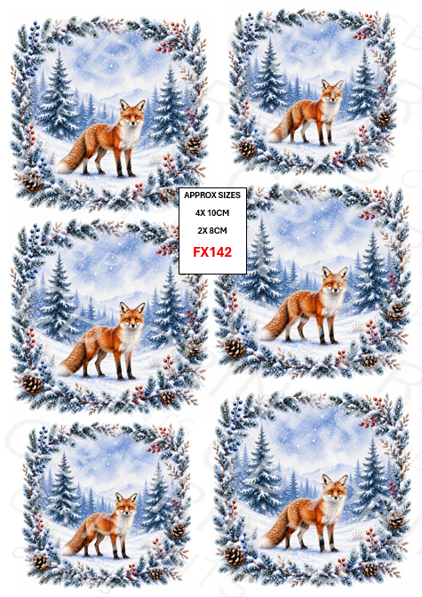 Fox Decoupage Print FX142 | Mulberry Paper