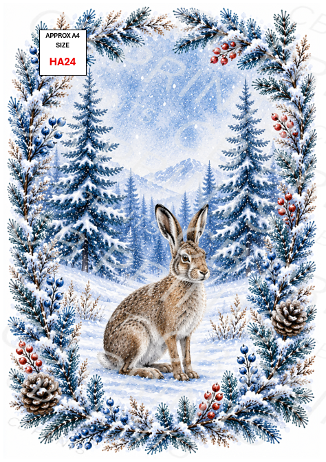 Hare Decoupage Print HA24 | Mulberry Paper