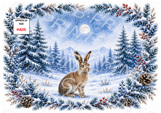 Hare Decoupage Print HA25 | Mulberry Paper