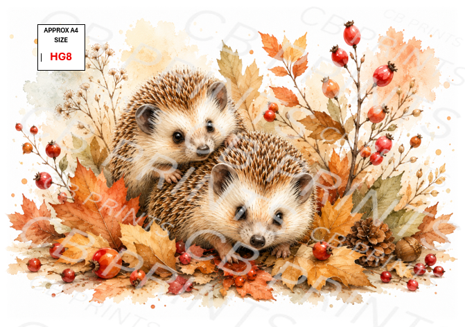 Hedgehog Decoupage Print HG8 | Mulberry Paper