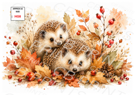 Hedgehog Decoupage Print HG8 | Mulberry Paper