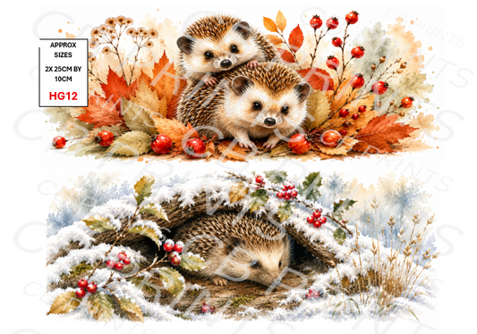 Hedgehog Decoupage Print HG12 | Mulberry Paper