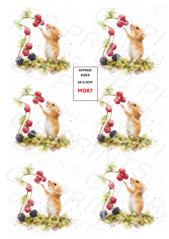 Mouse Decoupage Paper MO87 – Mulberry Paper Print