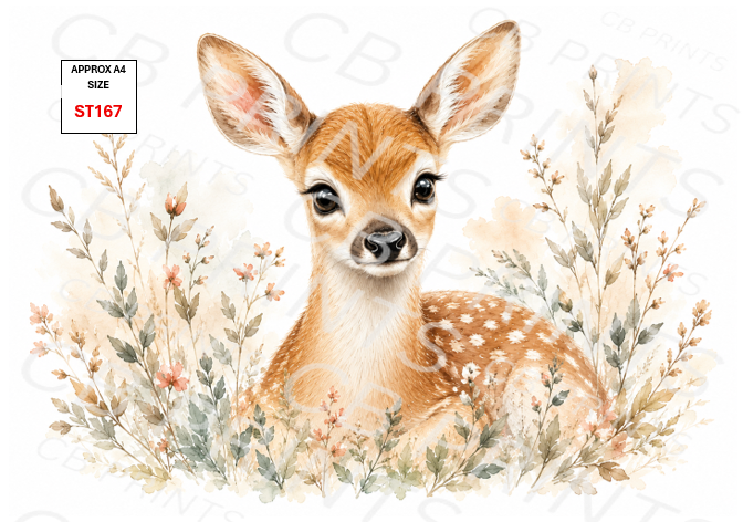 Deer Decoupage Paper Print ST167 | Mulberry Paper