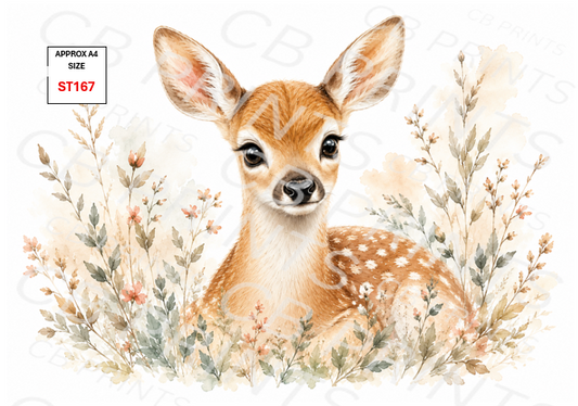 Deer Decoupage Paper Print ST167 | Mulberry Paper