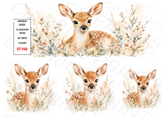 Deer Decoupage Paper Print ST168 | Mulberry Paper