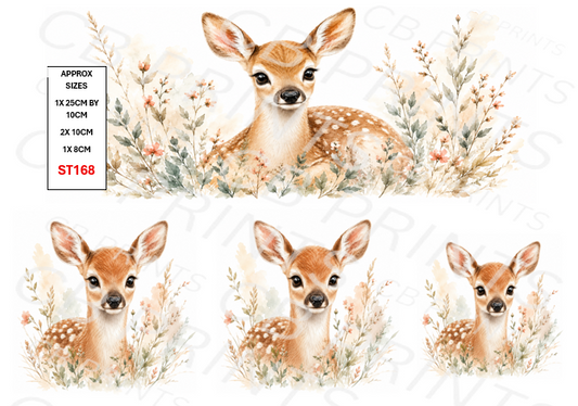 Deer Decoupage Paper Print ST168 | Mulberry Paper