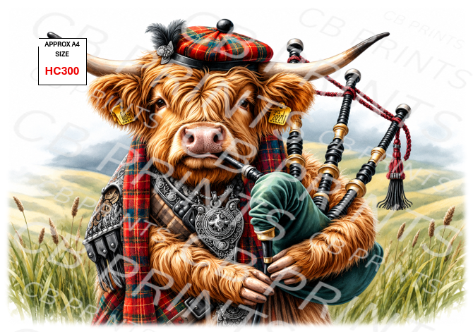 Highland Cow Decoupage Print HC300 | Mulberry Paper