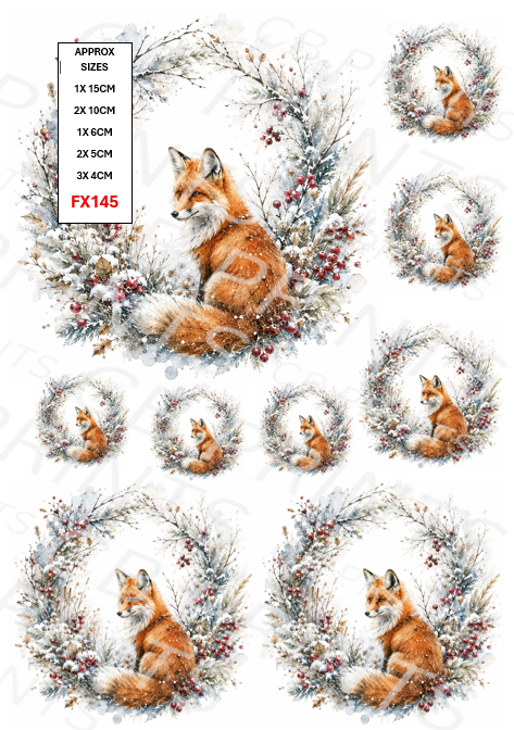 Fox Decoupage Print FX145 | Mulberry Paper