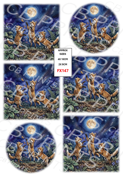 Fox Decoupage Print FX147 | Mulberry Paper