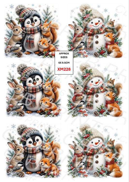 Christmas Decoupage Paper Print XM228 – Mulberry Paper