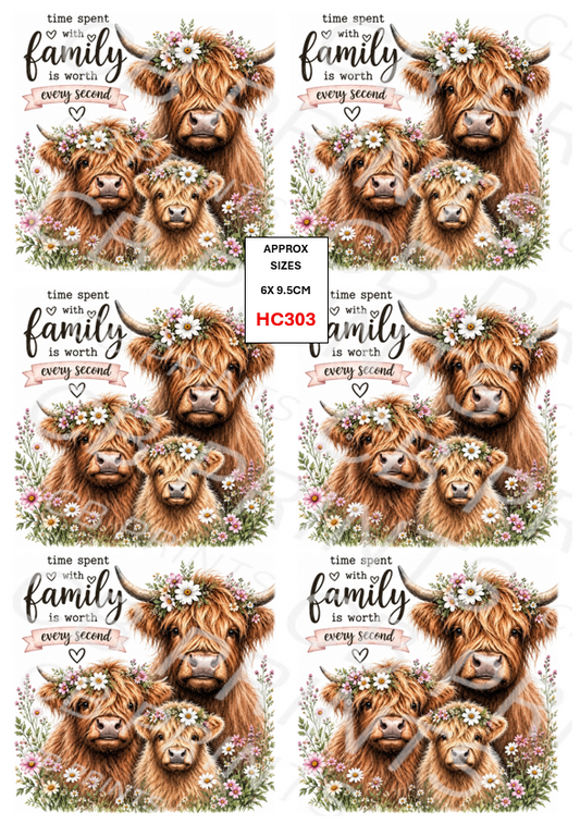 Highland Cow Decoupage Print HC303 | Mulberry Paper