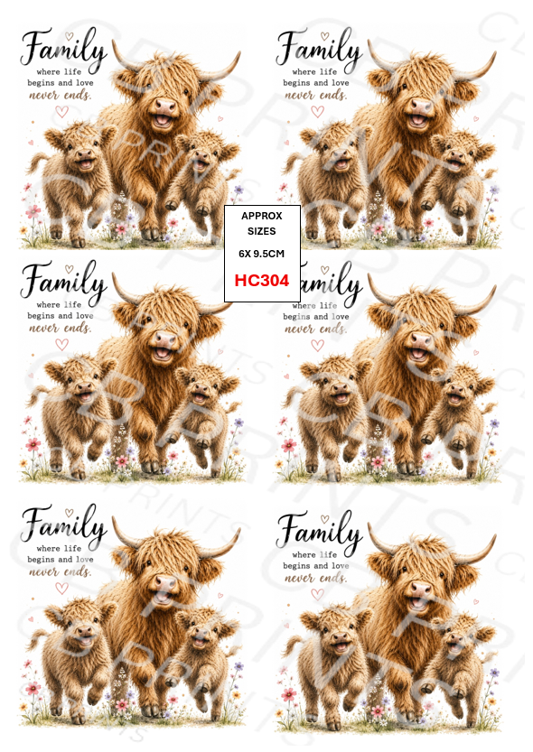 Highland Cow Decoupage Print HC304 | Mulberry Paper
