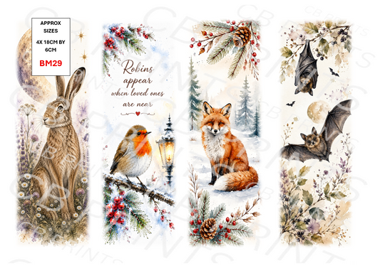 Bookmark Decoupage Paper Print BM29 – Mulberry Paper