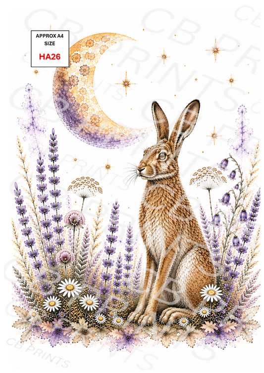 Hare Decoupage Print HA26 | Mulberry Paper