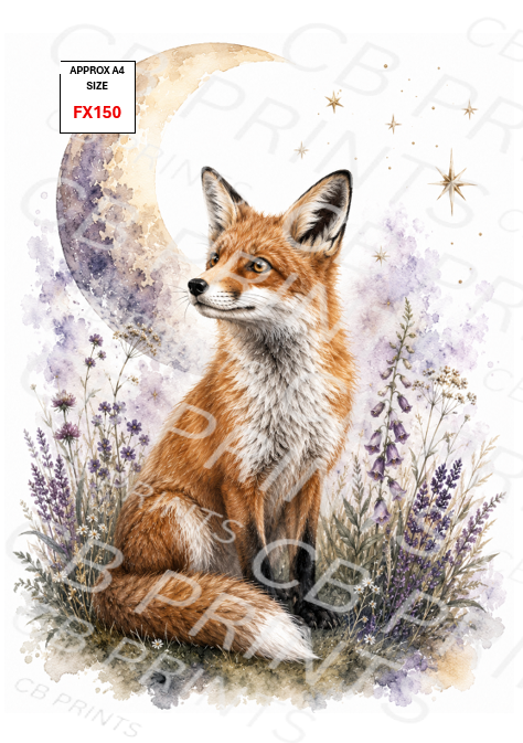 Fox Decoupage Print FX150 | Mulberry Paper