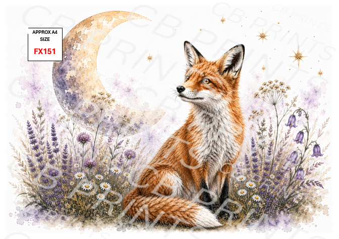 Fox Decoupage Print FX151 | Mulberry Paper