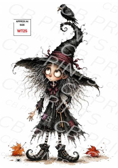 Witch Decoupage Paper Print WT25 – Mulberry Paper