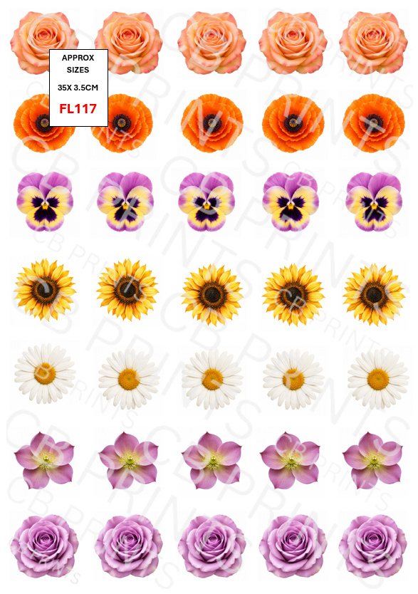 Floral Decoupage Print FL117 | Mulberry Paper