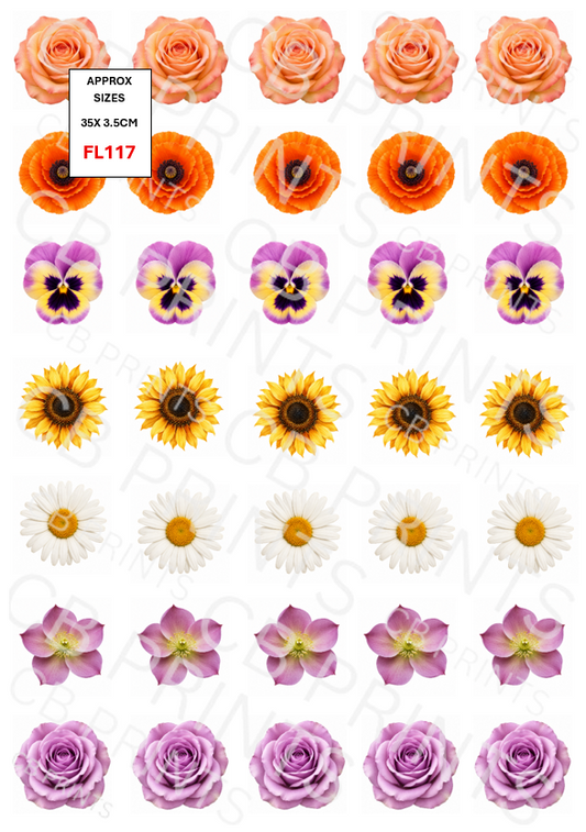 Floral Decoupage Print FL117 | Mulberry Paper