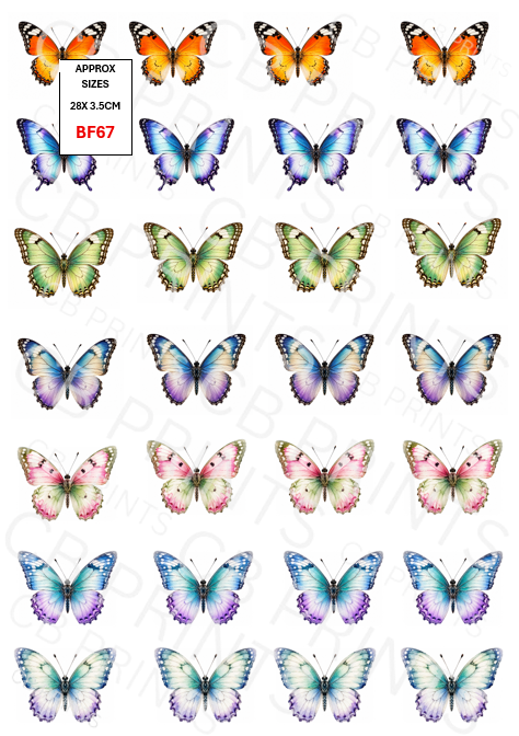 Butterfly Decoupage Paper Print BF67 – Mulberry Paper