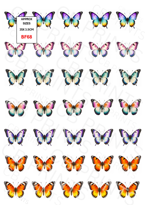 Butterfly Decoupage Paper Print BF68 – Mulberry Paper