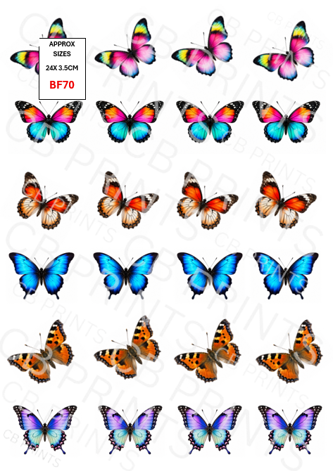 Butterfly Decoupage Paper Print BF70 – Mulberry Paper