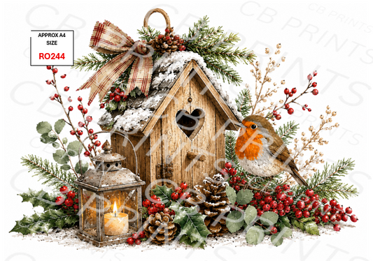 Robin Decoupage Paper Print RO244 | Mulberry Paper
