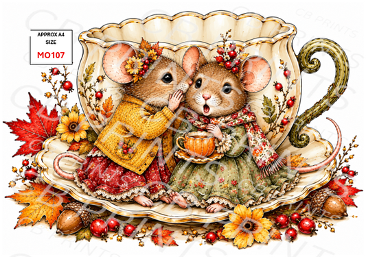 Mouse Decoupage Paper MO107 – Mulberry Paper Print