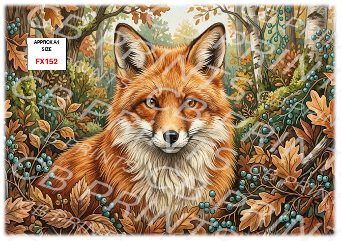 Fox Decoupage Print FX152 | Mulberry Paper