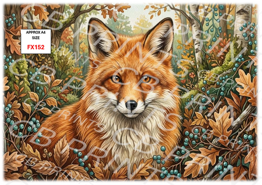 Fox Decoupage Print FX152 | Mulberry Paper