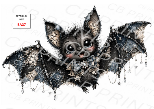 Bat Decoupage Paper BA37 – Mulberry Paper Print