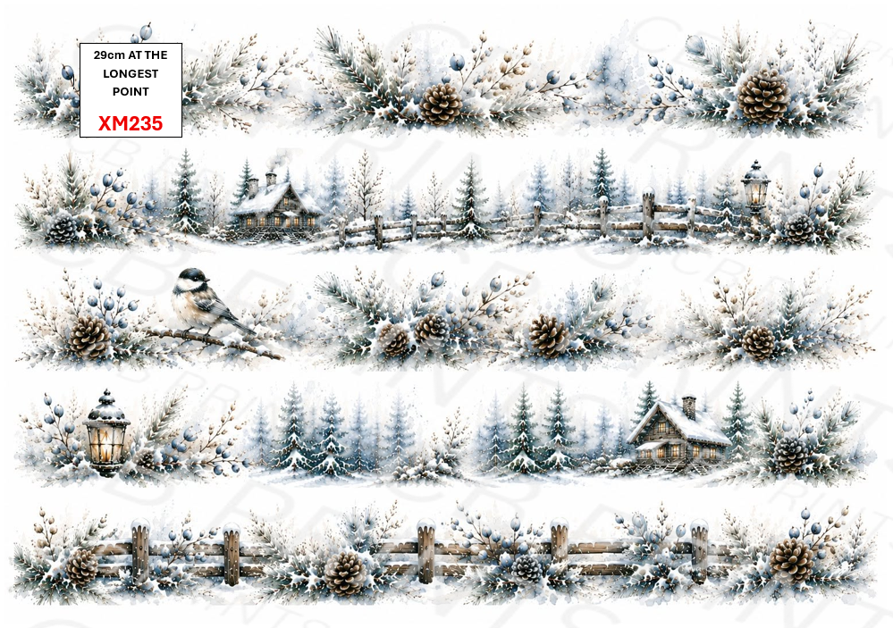 Christmas Decoupage Paper Print XM235 – Mulberry Paper