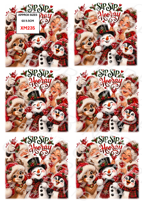 Christmas Decoupage Paper Print XM235 – Mulberry Paper