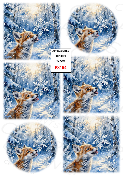 Fox Decoupage Print FX154 | Mulberry Paper