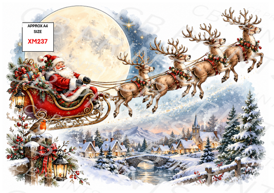 Christmas Decoupage Paper Print XM237 – Mulberry Paper