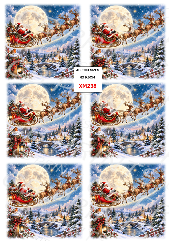 Christmas Decoupage Paper Print XM238 – Mulberry Paper