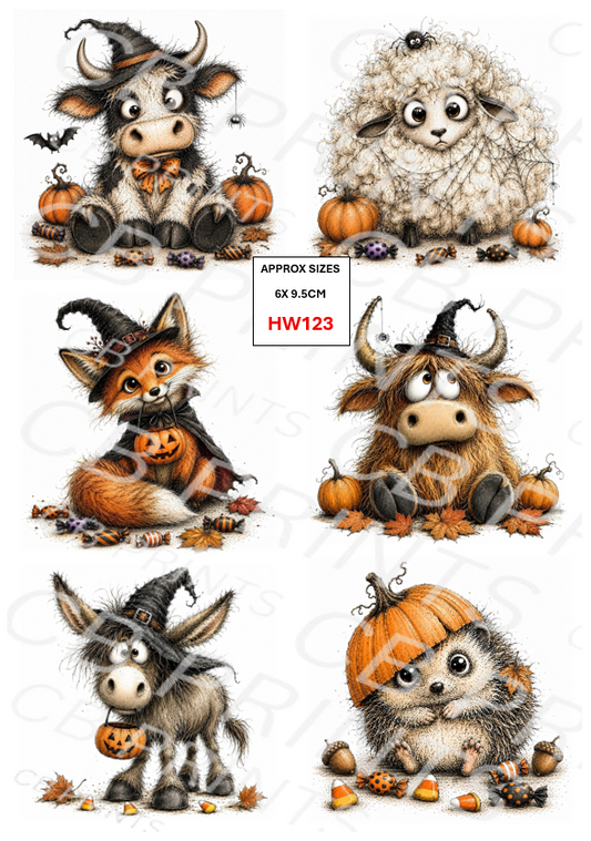 Halloween Decoupage Paper Print HW123 – Mulberry Paper