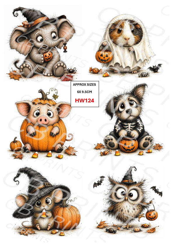 Halloween Decoupage Paper Print HW124 – Mulberry Paper