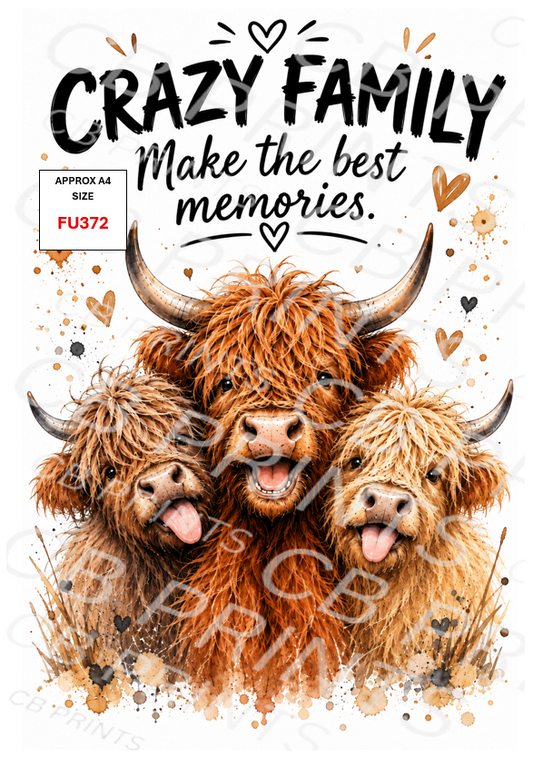 Funny Highland cow Decoupage Print FU372 | Mulberry Paper